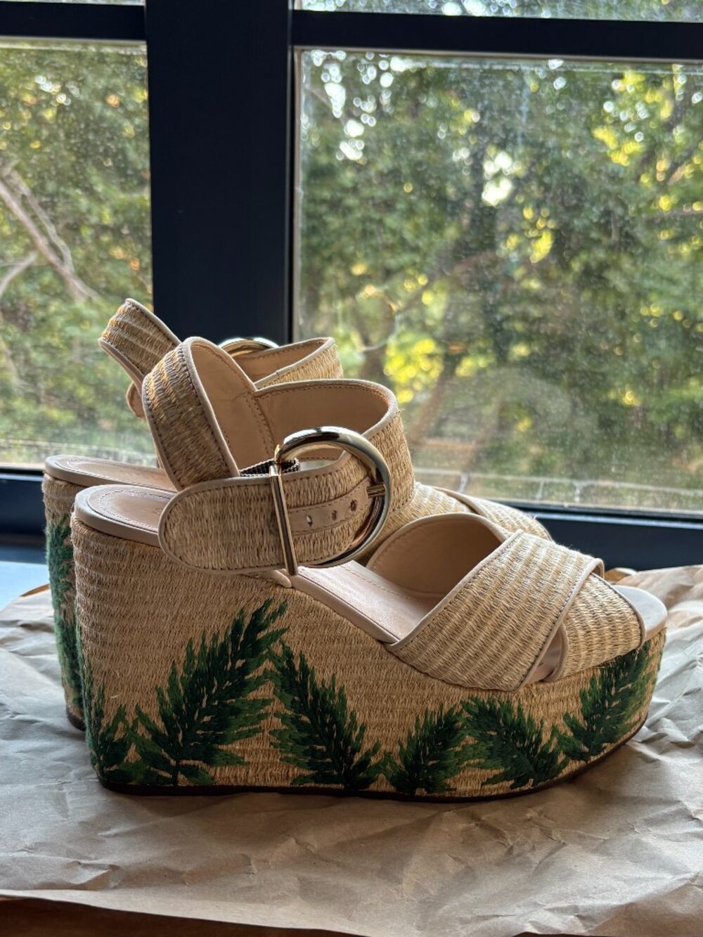 Schutz Rattan Wedges